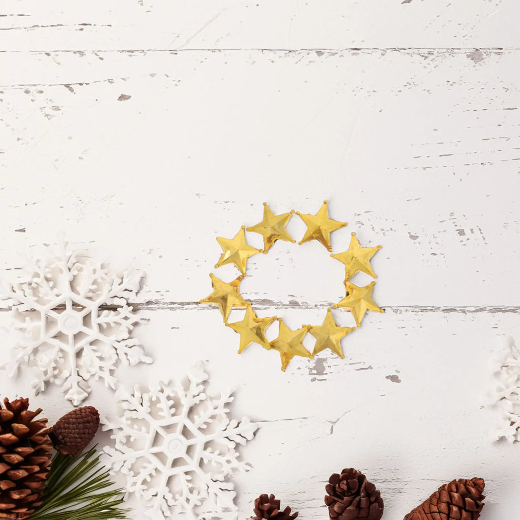 Christmas Tree Topper Stars 50 Pack Mini Gold Treetop Decorations for Home Holiday Party Decor