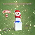 Christmas Luminous Santa Keychain with Sound Stress Relief Creative Keyring for Xmas Tree Decor Holiday Souvenir Gift