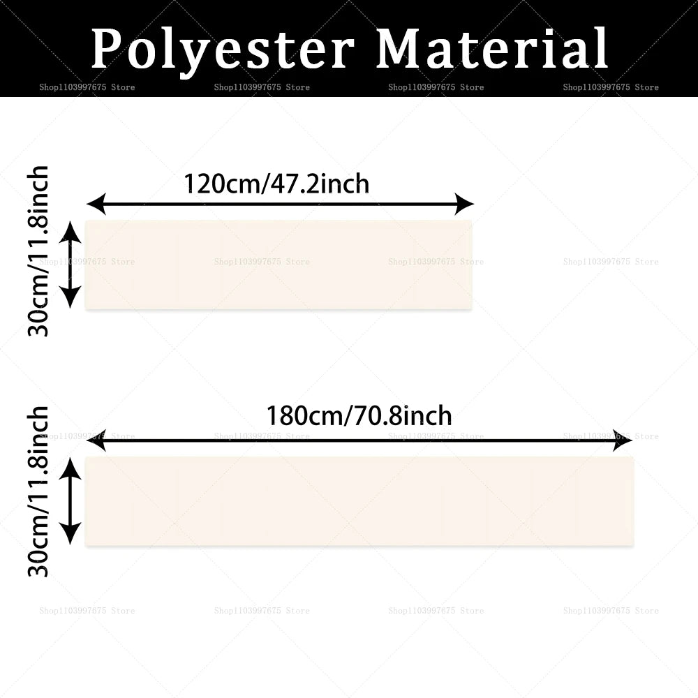Christmas Decorations Table Runner Poinsettia and Pine Needles Print Polyester Tablecloth Winter Xmas Party Dining Table Decor