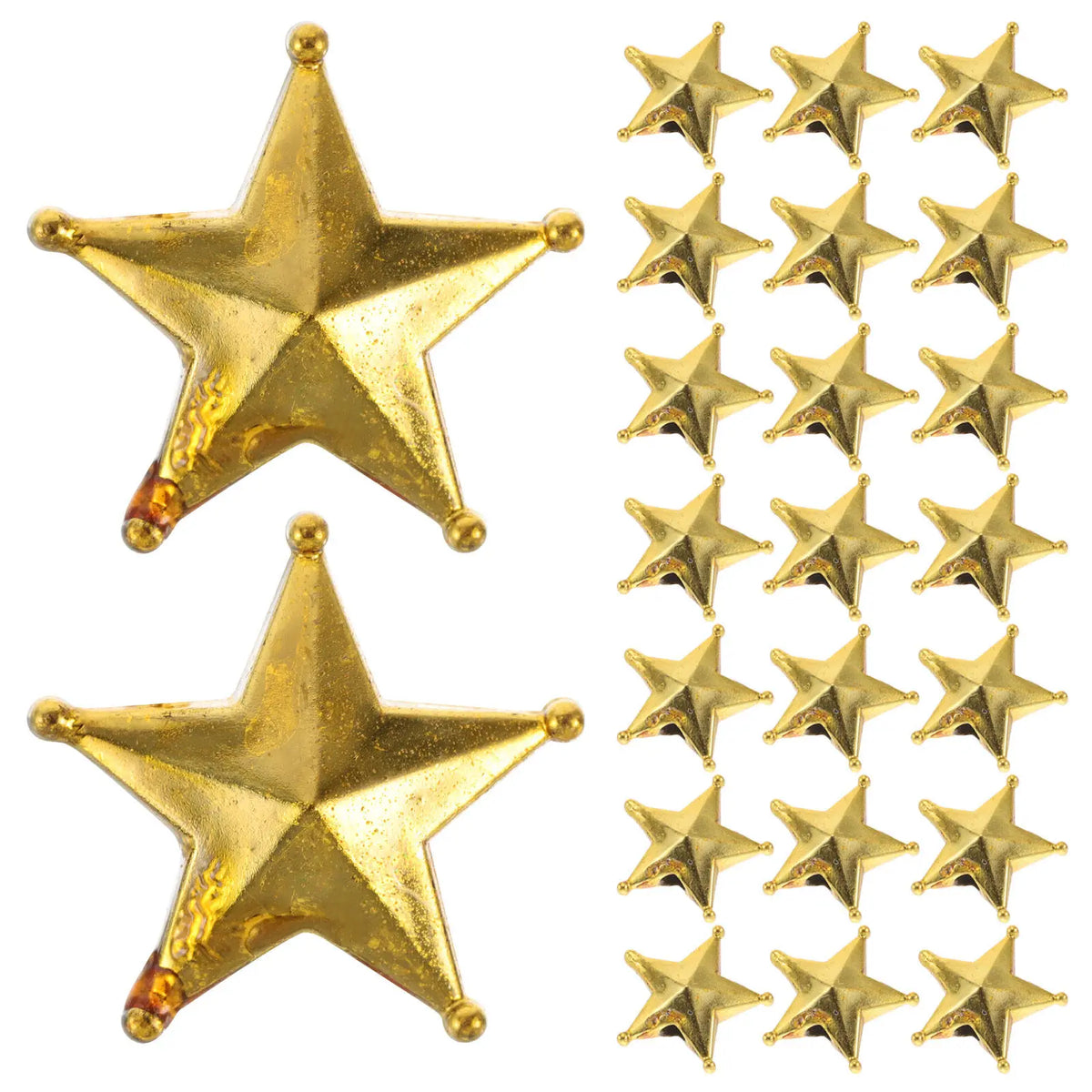 Christmas Tree Topper Stars 50 Pack Mini Gold Treetop Decorations for Home Holiday Party Decor