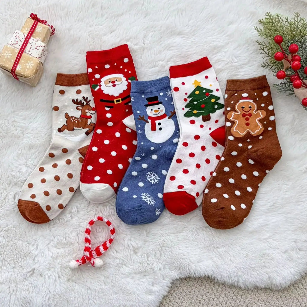 Creative Christmas Socks Autumn Winter Snowman Cartoon Socks European American New Year Fashion Funny Socks Santa Claus for Gift