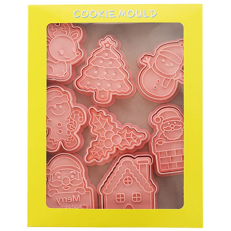 Christmas Cookie Mold Set Creative Baking Tools Holiday Biscuit Cutter Sugar Cookie Shaper DIY Kitchen Accessories for Baking