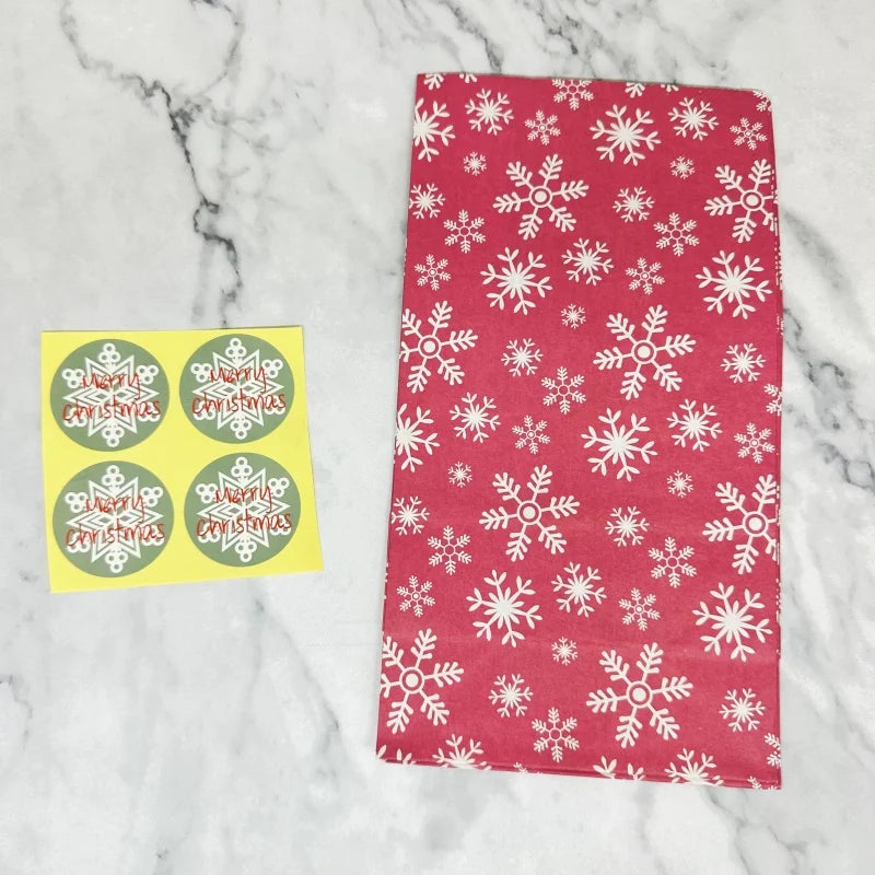 Christmas Kraft Paper Bags Merry Christmas Cookie Candy Gift Packaging Bags 2026 New Year Party Favors Packing Supplies