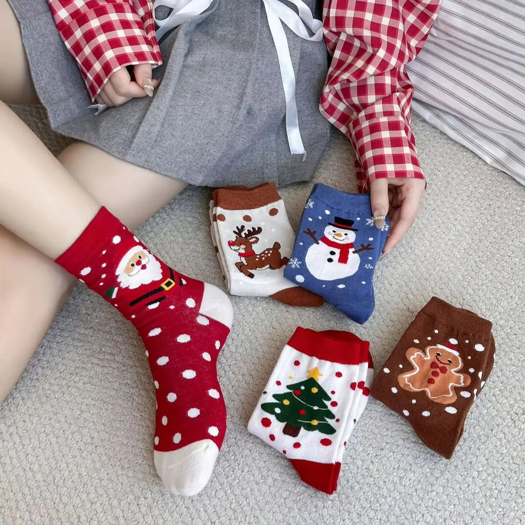 Creative Christmas Socks Autumn Winter Snowman Cartoon Socks European American New Year Fashion Funny Socks Santa Claus for Gift