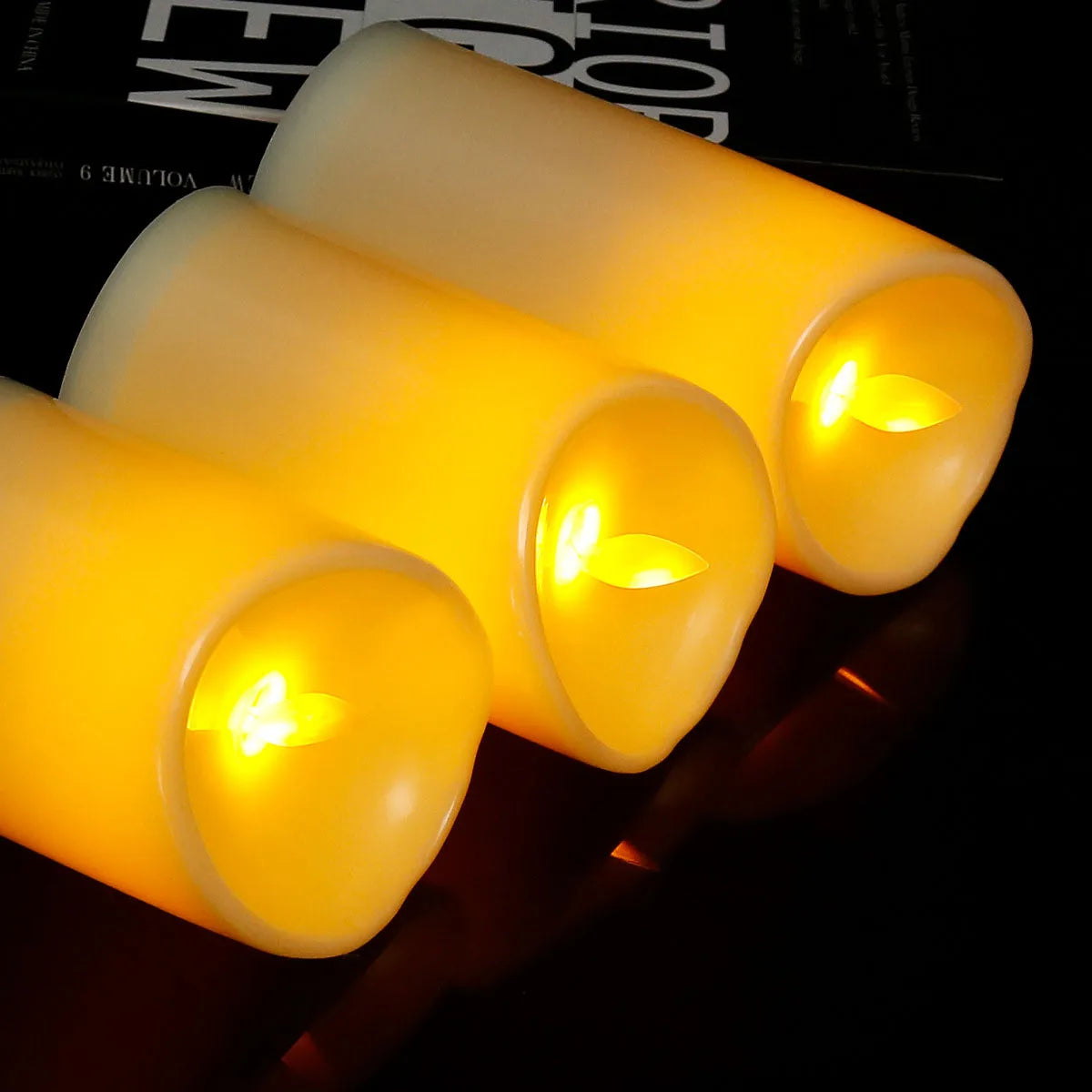 1PC Wholesale LED Candles Flameless Flickering Light Flameless Candle for Christmas Wedding Decor Birthday Party Supplie