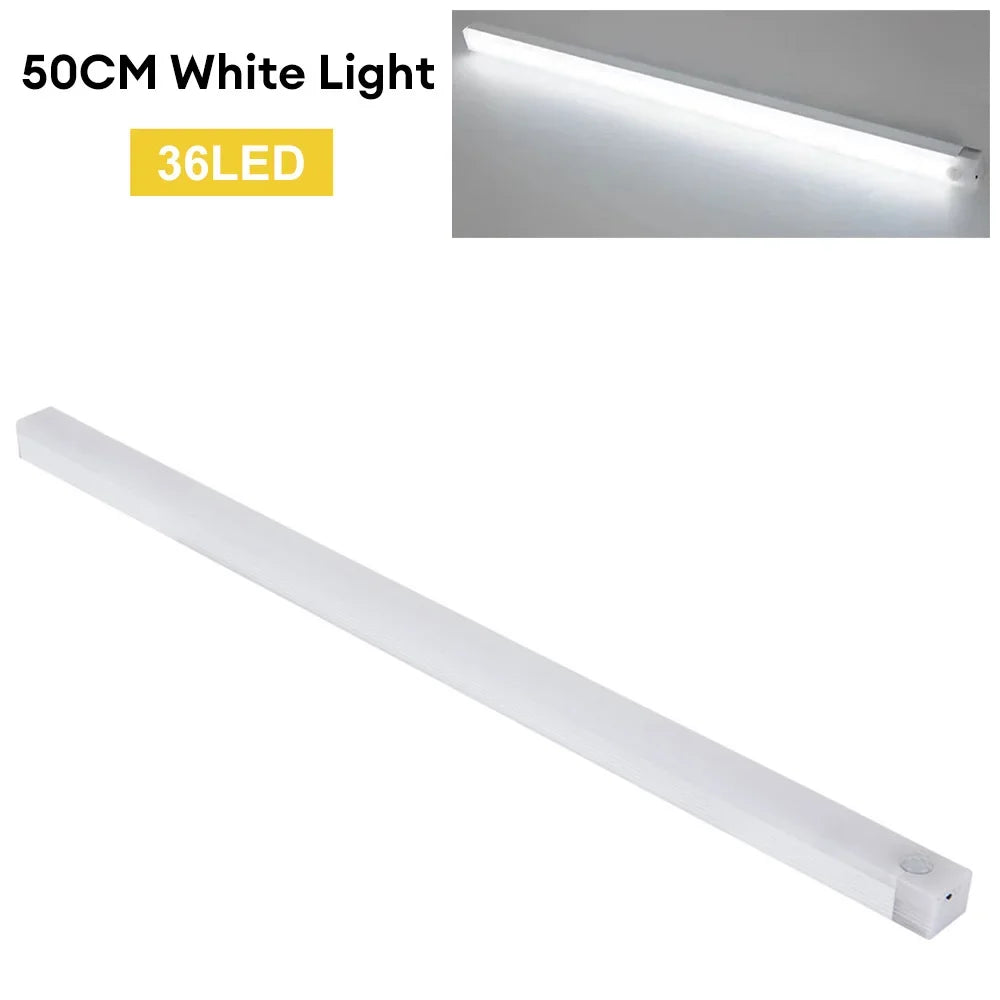 LED Motion Sensor Light Wireless LED Night Light Type C Rechargeable Light Cabinet Wardrobe Lamp Staircase Backlight For Kitchen