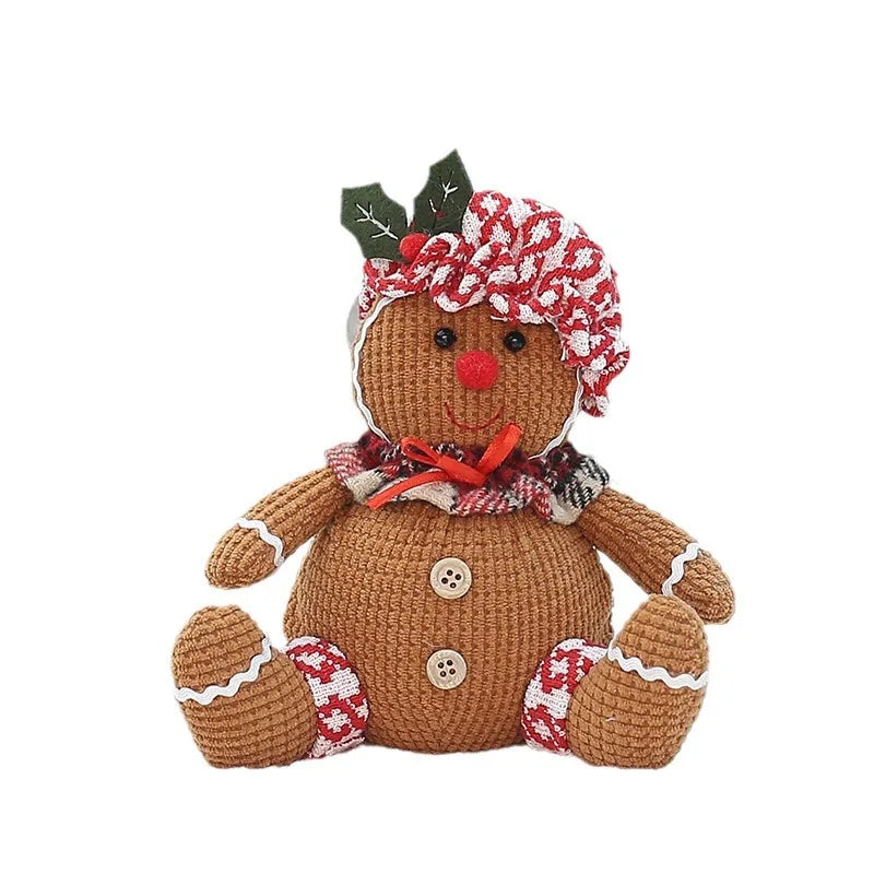 Gingerbread Man Christmas Tree Topper Decorations Funny Xmas Gingerbread Hugger Decor for Tree Wine Bottle Curtain Ornaments