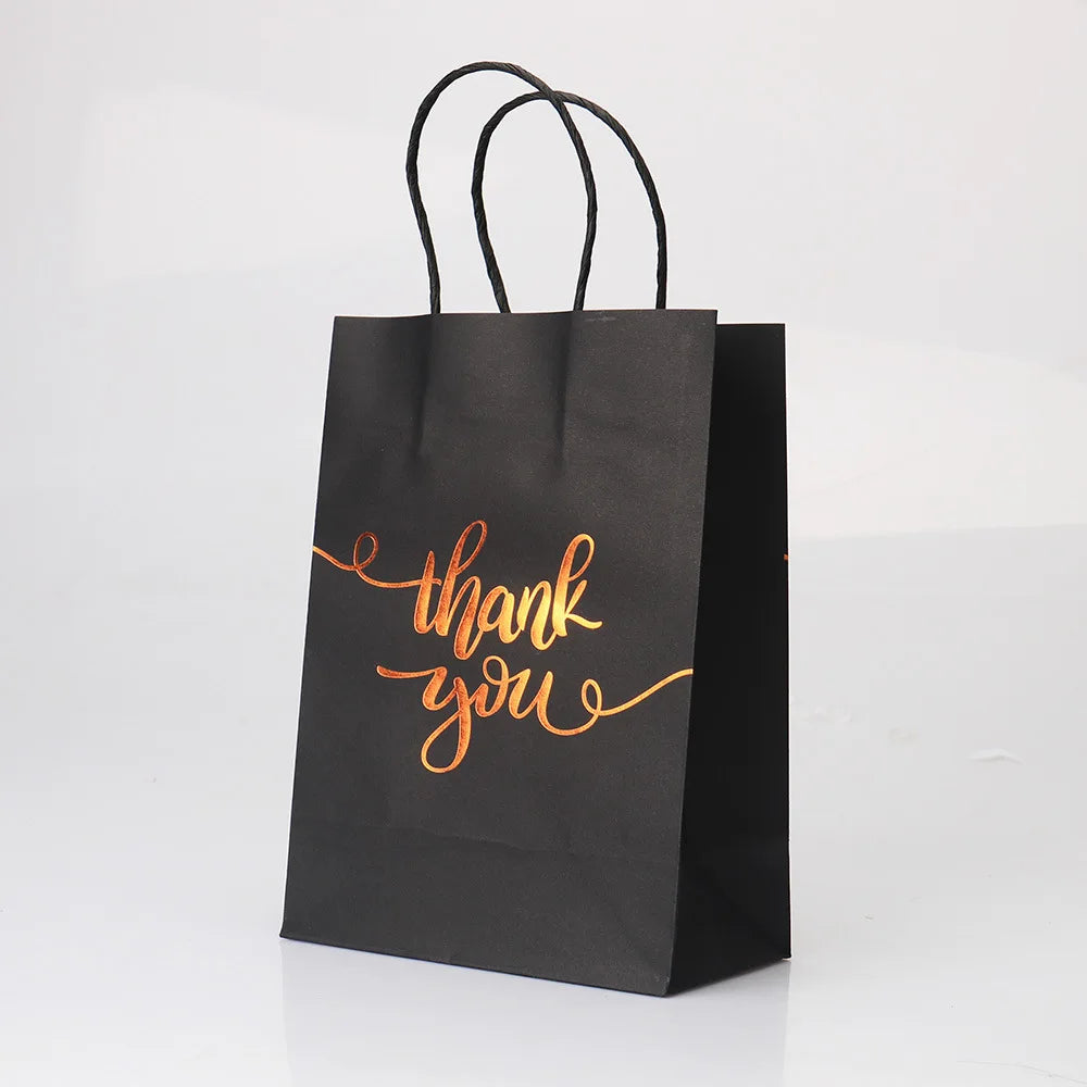 5 pcs Kraft Paper Bags Snowman Christmas Gift Bags with Handle 15x8x21cm Cookie Packaging Bags Wedding Party Favor Boxes