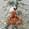 Gingerbread Man Christmas Tree Topper Decorations Funny Xmas Gingerbread Hugger Decor for Tree Wine Bottle Curtain Ornaments