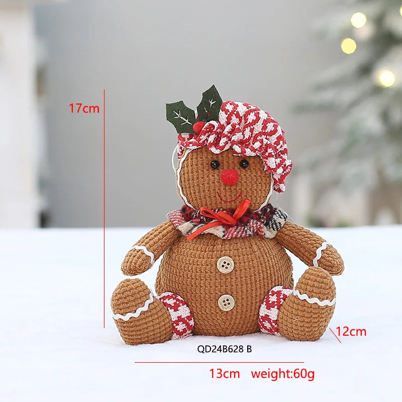 Gingerbread Man Christmas Tree Topper Decorations Funny Xmas Gingerbread Hugger Decor for Tree Wine Bottle Curtain Ornaments