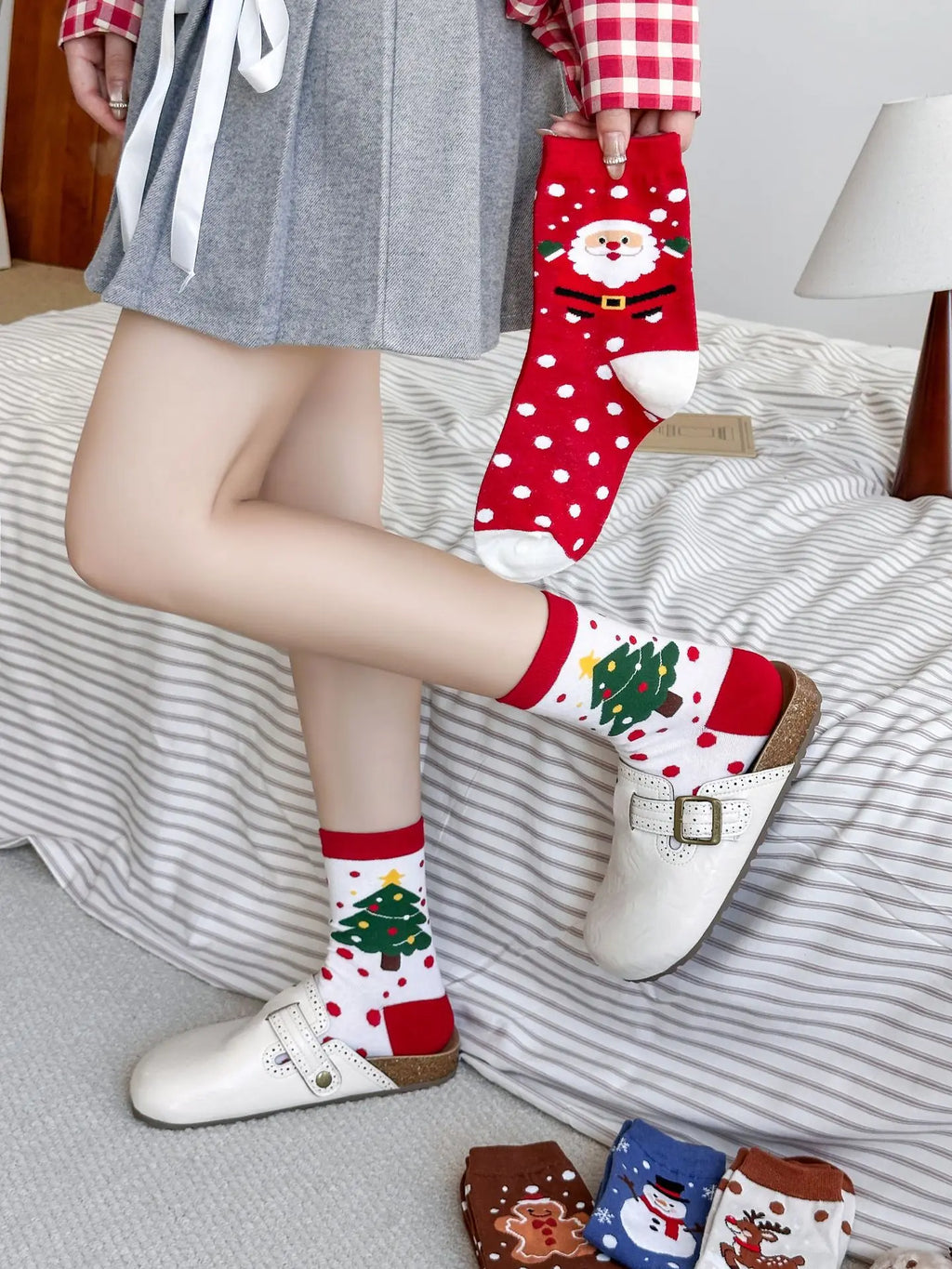 Creative Christmas Socks Autumn Winter Snowman Cartoon Socks European American New Year Fashion Funny Socks Santa Claus for Gift