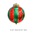 Christmas Ornament Ball Foil Balloon Striped Star Balloons Golden Bow Xmas Tree Hanging Decor Merry Christmas Ballons