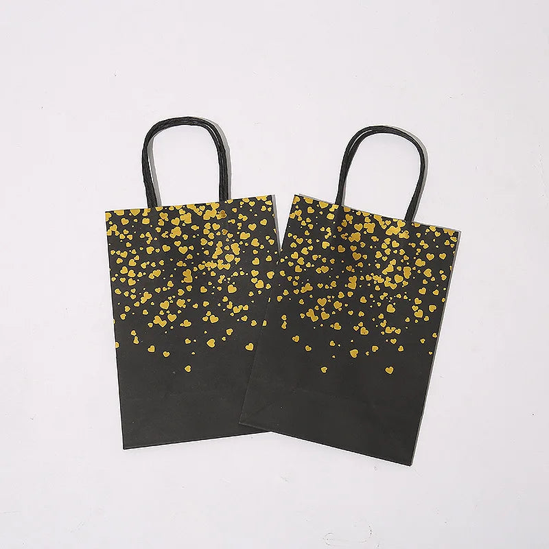 5 pcs Kraft Paper Bags Snowman Christmas Gift Bags with Handle 15x8x21cm Cookie Packaging Bags Wedding Party Favor Boxes