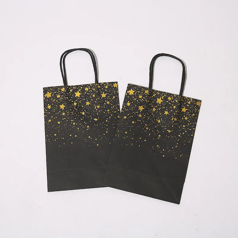 5 pcs Kraft Paper Bags Snowman Christmas Gift Bags with Handle 15x8x21cm Cookie Packaging Bags Wedding Party Favor Boxes