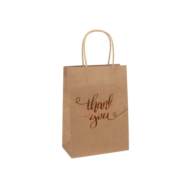 5 pcs Kraft Paper Bags Snowman Christmas Gift Bags with Handle 15x8x21cm Cookie Packaging Bags Wedding Party Favor Boxes