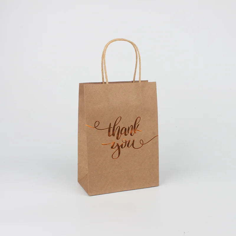 5 pcs Kraft Paper Bags Snowman Christmas Gift Bags with Handle 15x8x21cm Cookie Packaging Bags Wedding Party Favor Boxes